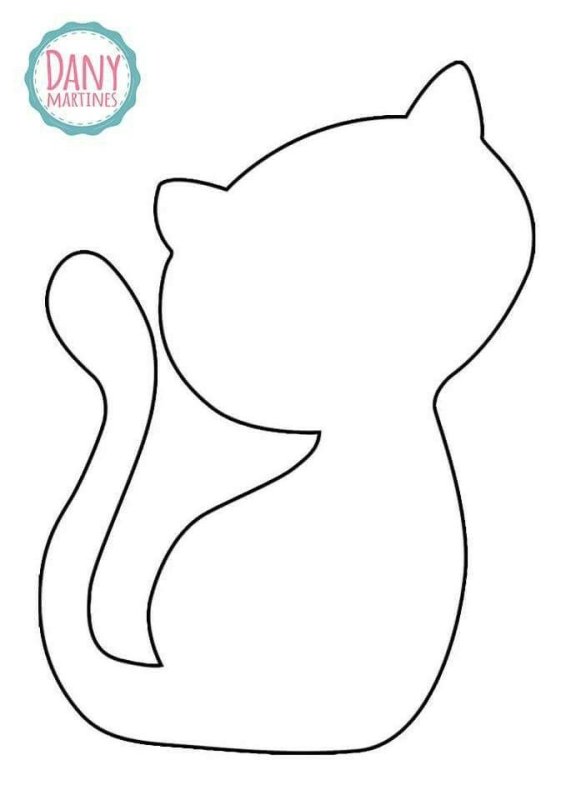 Трафарет кошки