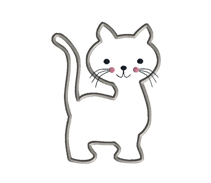 Трафарет кошки для рисования