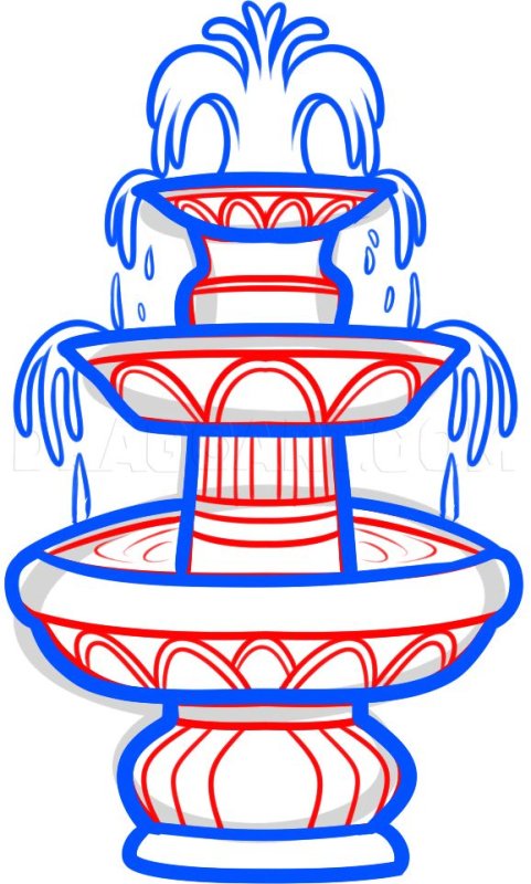 Фонтан рисунок