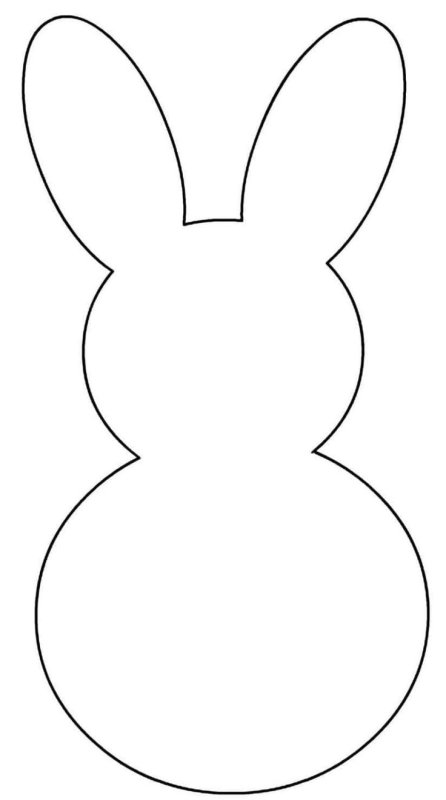 Трафарет пасхального зайца