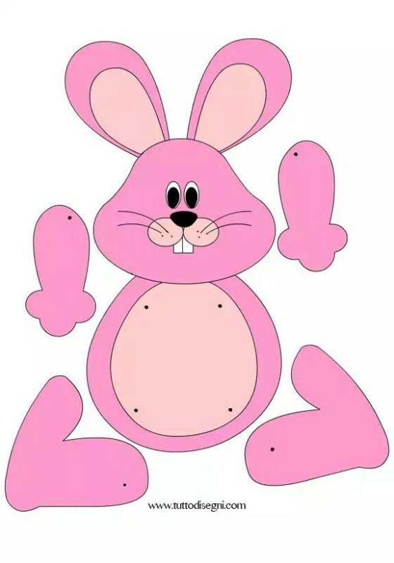 Аппликация зайчик