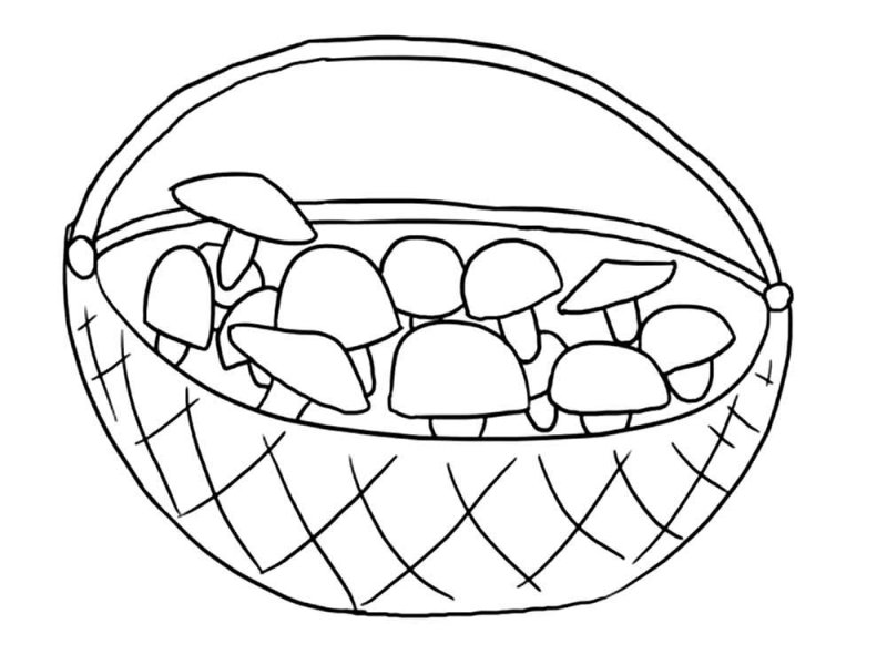 грибы в корзине