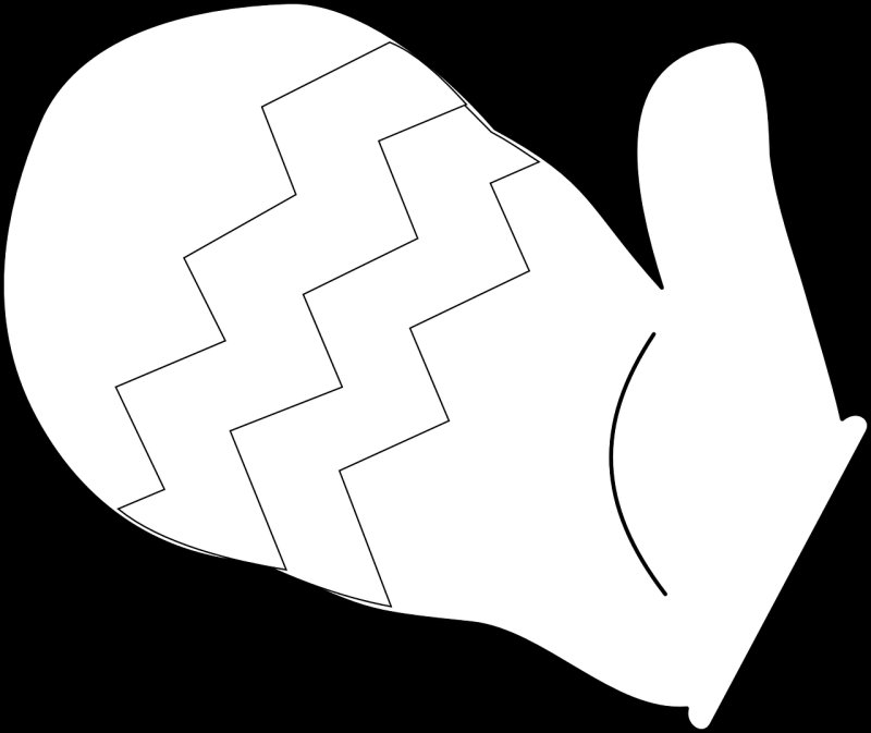 Рукавичка раскраска для детей