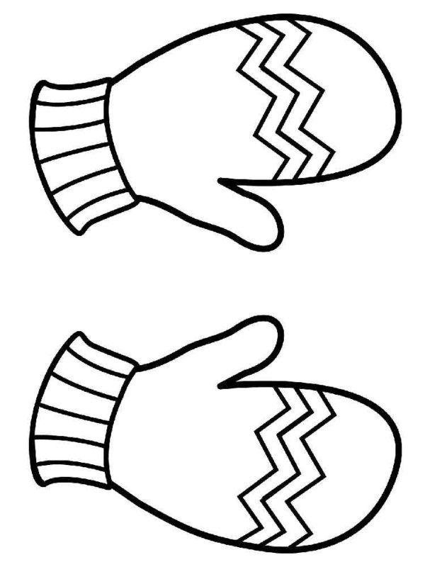 Рукавички раскраска для детей