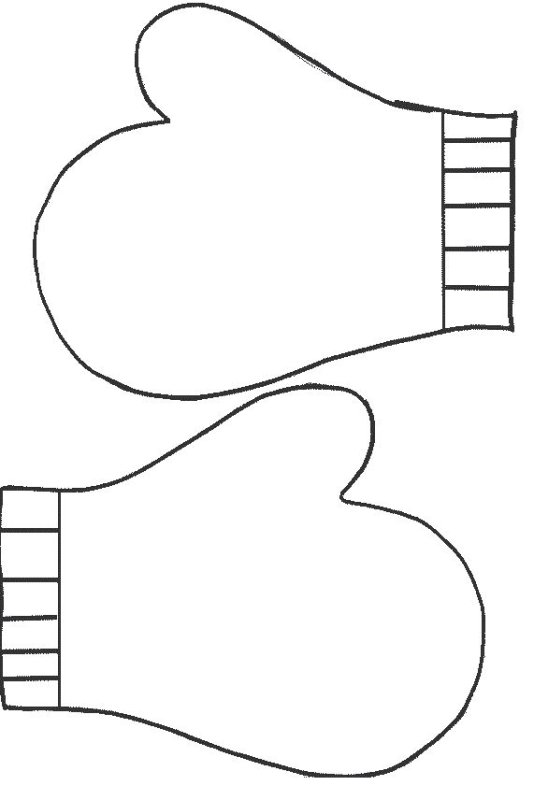 Рукавица трафарет