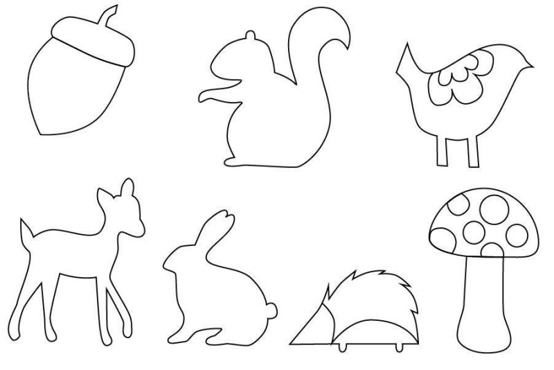 Трафареты животных для вырезания
