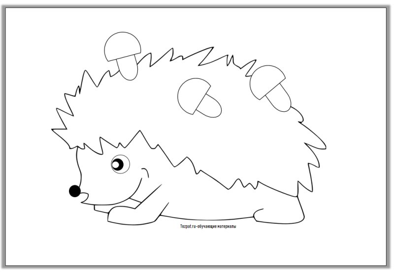 Ёжик шаблон для аппликации