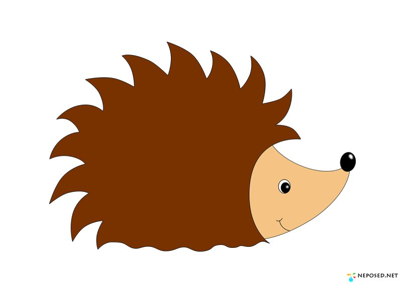 Шаблон ежа для аппликации