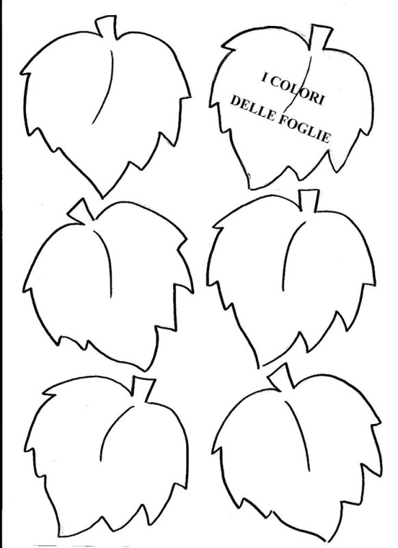 Трафареты листьев для вырезания из бумаги