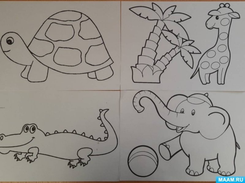 Шаблон для обрывной аппликации 1 класс