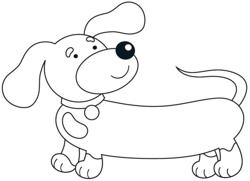 Трафарет собаки для аппликации