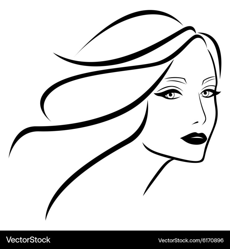 Эскиз женского лица