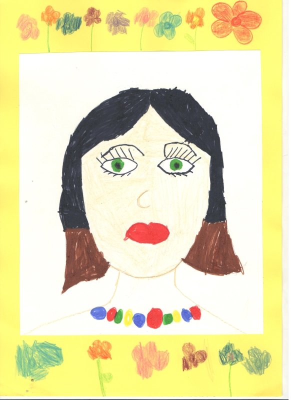 Портрет мамы для детей