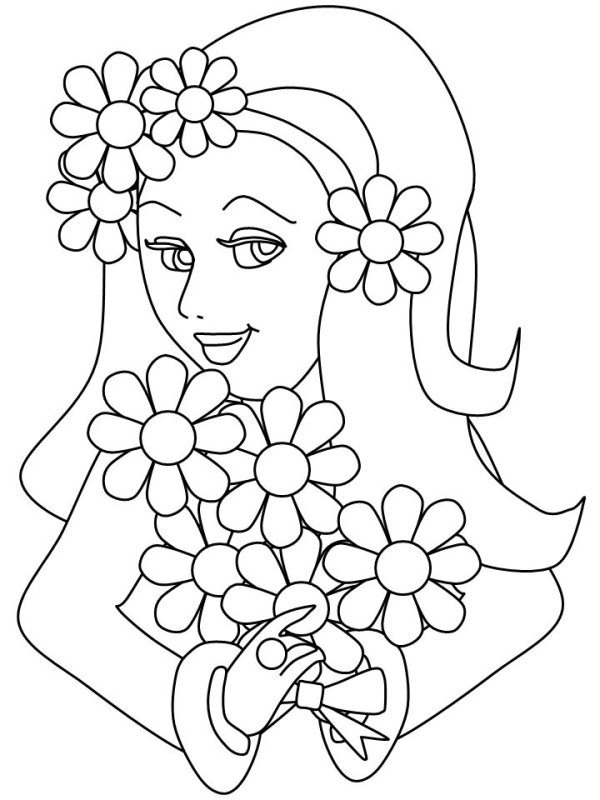 Женский день раскраски для детей