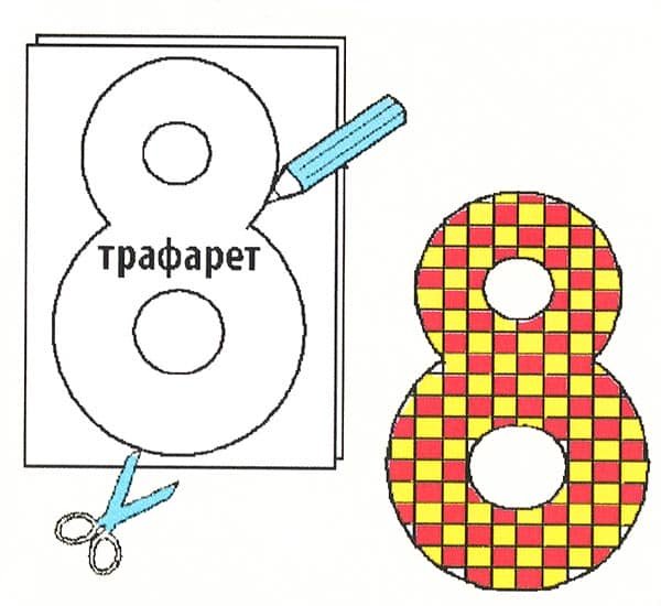 Открытка в форме восьмерки