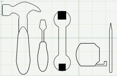 Трафарет инструментов для папы
