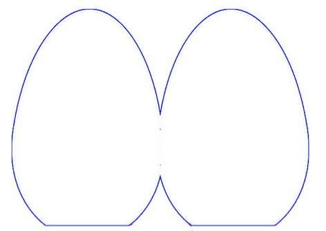Трафарет яйца для вырезания