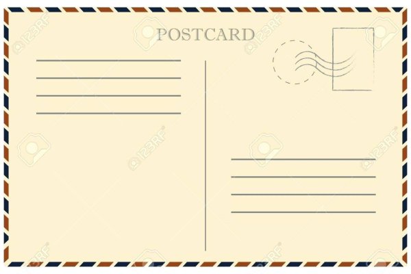 Почтовая открытка вектор