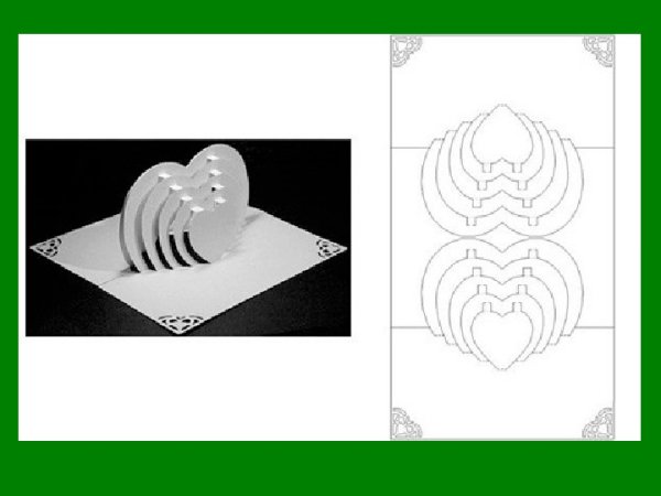 Трафареты для объемных открыток