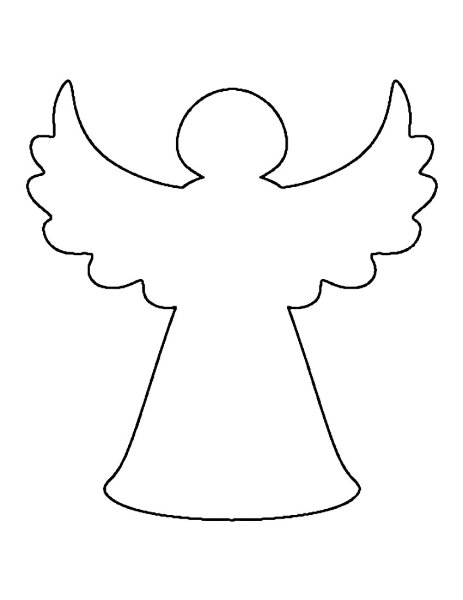 Трафарет ангела для вырезания из бумаги