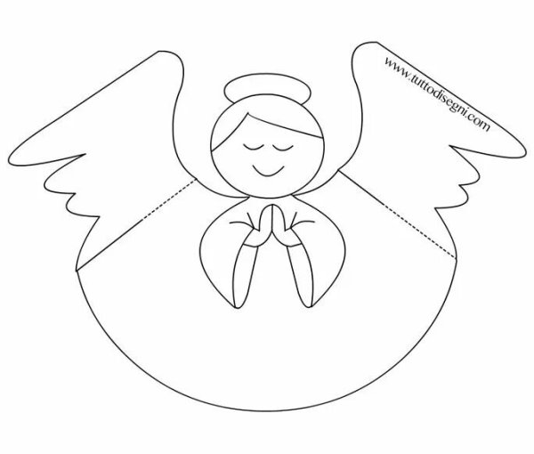 Схема ангела из бумаги
