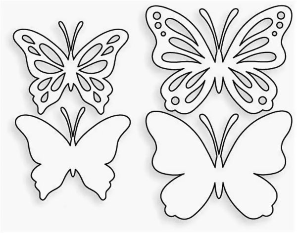 Бабочки шаблоны для вырезания из бумаги