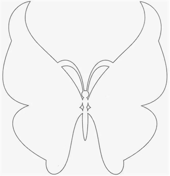 Контуры бабочек для декора