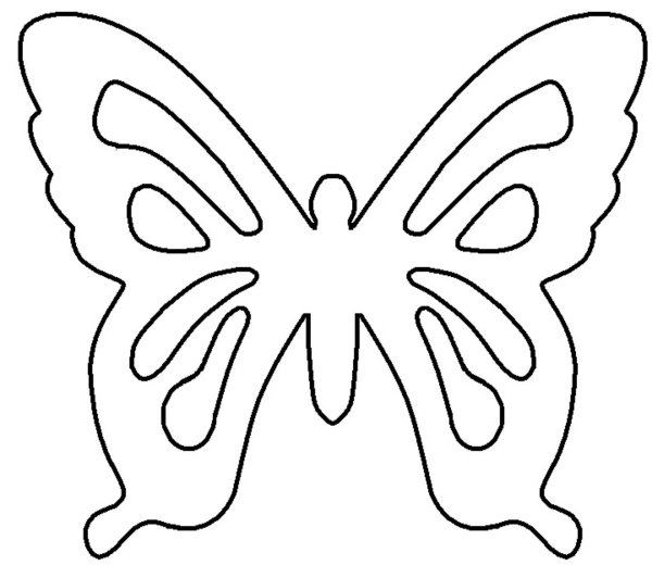 Бабочка трафарет для вырезания из бумаги