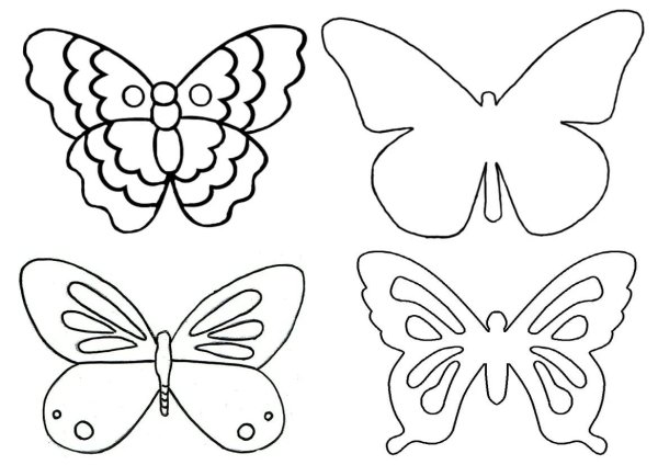 Трафареты бабочки