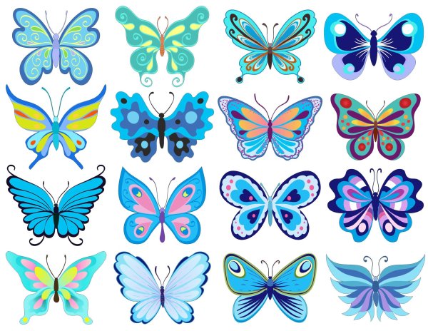 Бабочки картинки для печати цветные