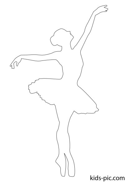 Силуэт балерины белый
