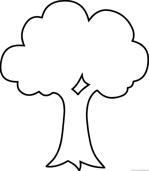 Дерево раскраска для малышей