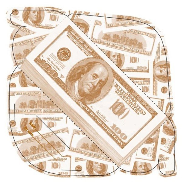 Макет конверта для денег