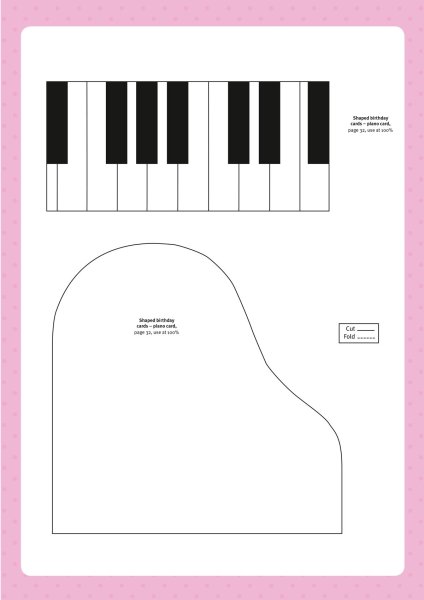 Макет рояля из бумаги