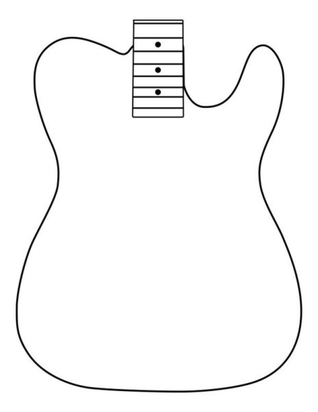 Чертеж гитары Fender Telecaster