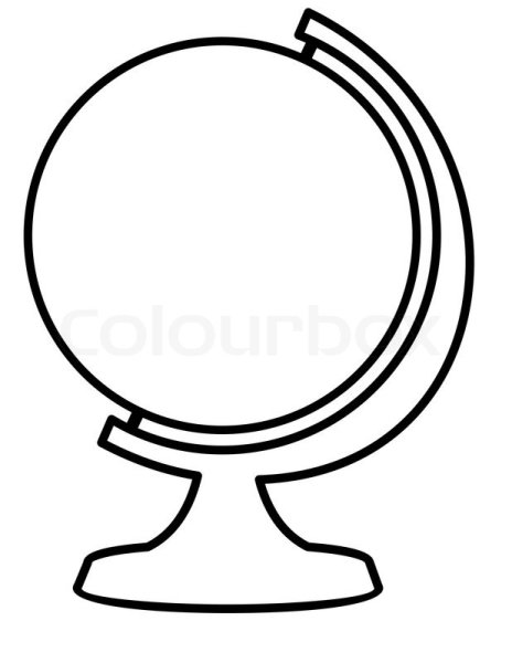 Контурное изображение глобуса