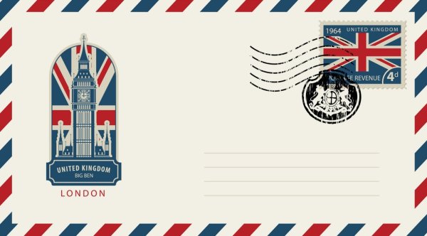 Марка на конверт в Великобританию