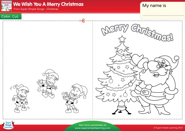 Новогодние открытки на английском языке для детей