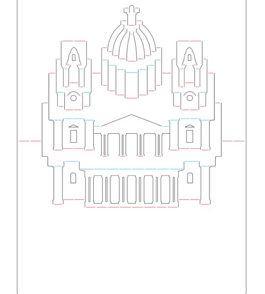 Киригами схемы архитектура Готика