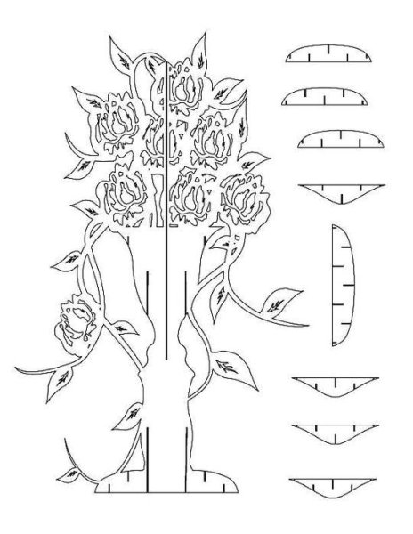 Киригами из бумаги схемы цветы