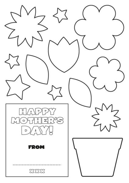 Заготовки для открытки ко Дню матери