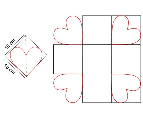 Схемы коробочек для подарков