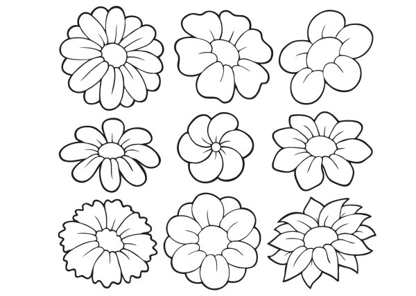 Шаблоны цветов для печати