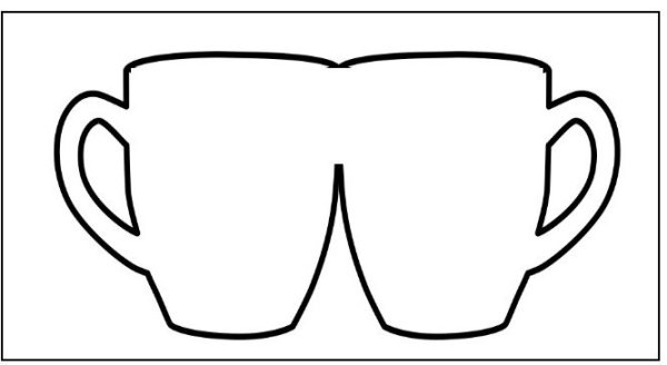 Трафарет чашки для вырезания