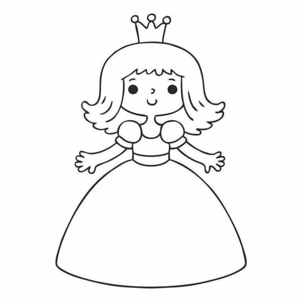 Раскраска для малышей принцесса