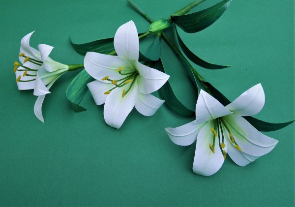 Поделка из бумаги цветок Лилия