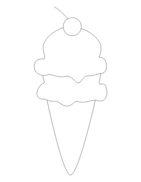 Мороженое трафарет
