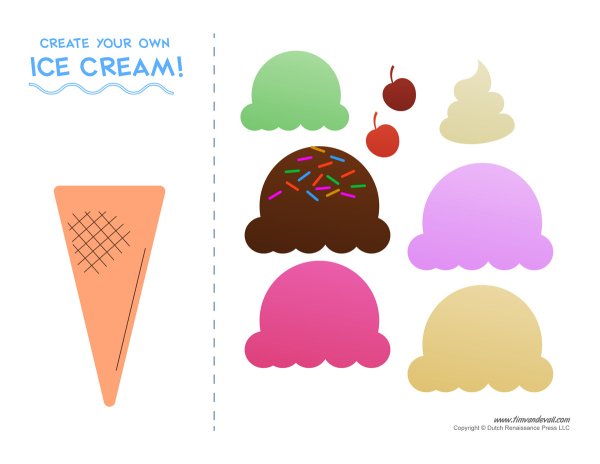 Мороженое из бумаги аппликация