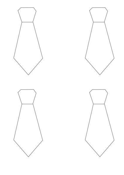 Шаблон галстука для папы на 23 февраля
