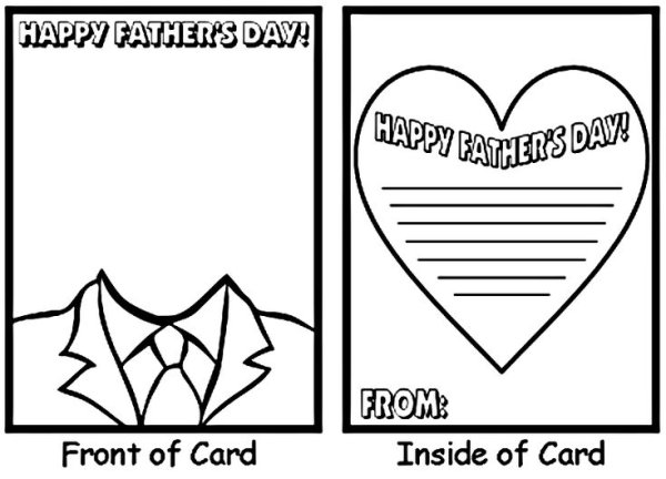 Fathers Day Card шаблон